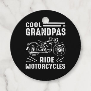 Grand Father Biker Favor Tags