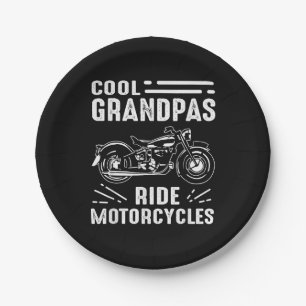 Grand Father Biker Paper Plates