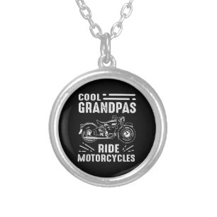 Grand Father Biker Silver Plated Necklace