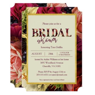 Grand Floral Bridal Shower Invitation