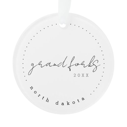Grand Forks, North Dakota Travel United States Ornament
