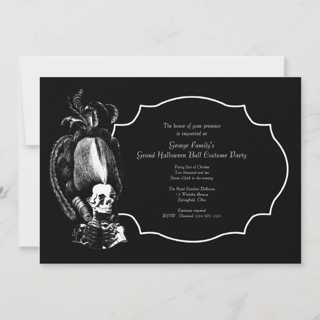 Grand Halloween Ball Masquerade Party Invitation (Front)