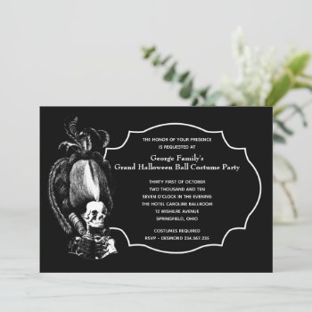 Grand Halloween Ball Masquerade Party Invitation by thepapershoppe at Zazzle