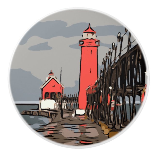 GRAND HAVEN LIGHT CERAMIC KNOB (Front)