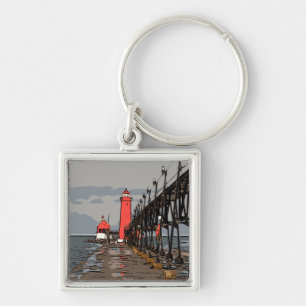 GRAND HAVEN LIGHT KEYCHAIN