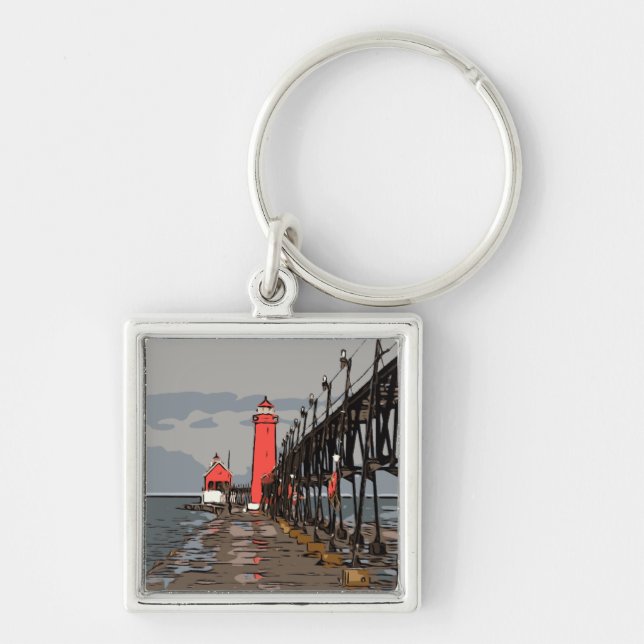 GRAND HAVEN LIGHT KEYCHAIN (Front)