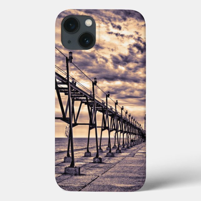 Grand Haven lighthouse and pier, Grand Haven Case-Mate iPhone Case (Back)