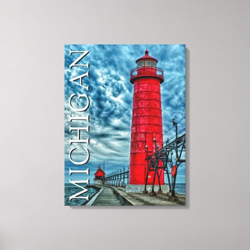 Grand Haven Lighthouse  Michigan Canvas Print