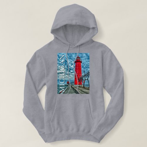 Grand Haven Lighthouse  Michigan Hoodie