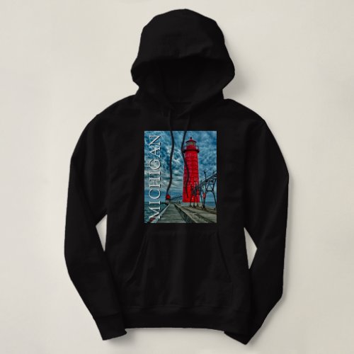 Grand Haven Lighthouse  Michigan Hoodie