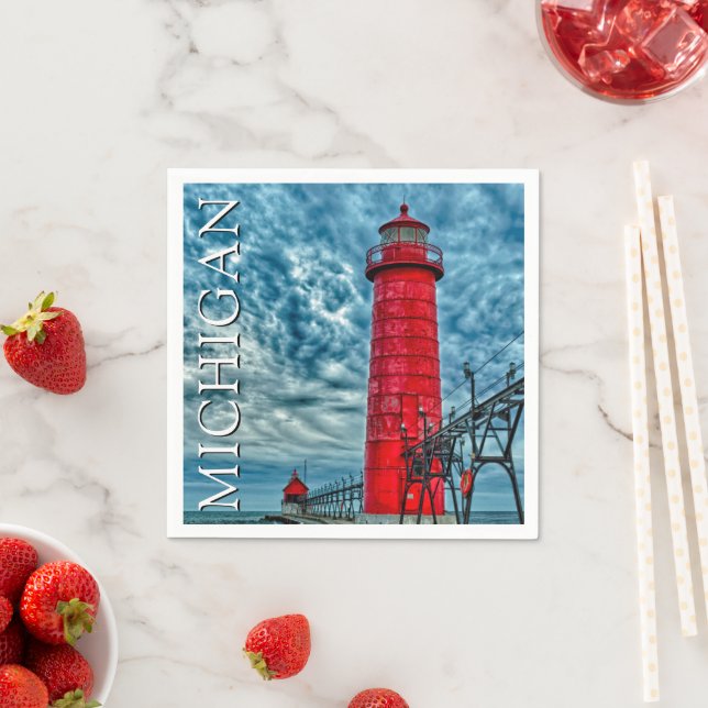Grand Haven Lighthouse | Michigan Napkins (Insitu)