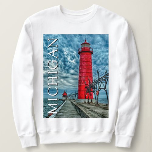 Grand Haven Lighthouse  Michigan Sweatshirt