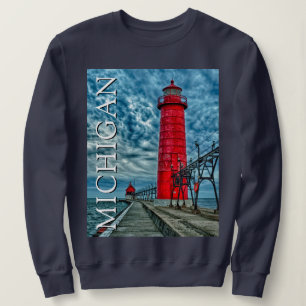Grand Haven Lighthouse   Michigan Sweatshirt