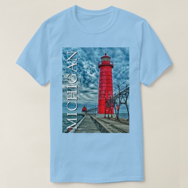 Grand Haven Lighthouse | Michigan T-Shirt (Design Front)