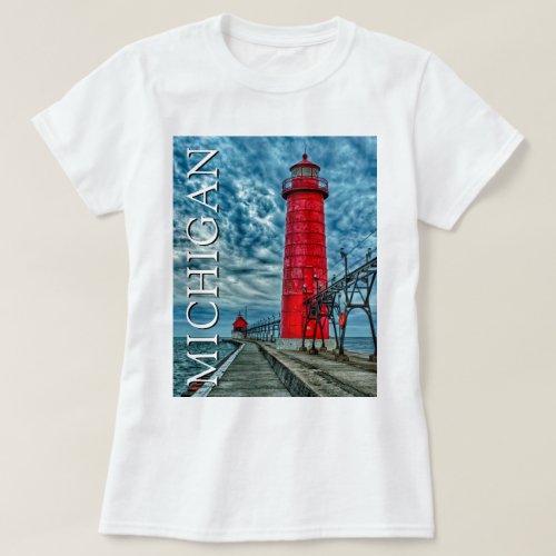Grand Haven Lighthouse  Michigan T_Shirt