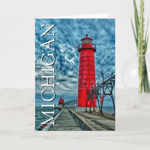Grand Haven Lighthouse  Michigan  Thank You Card
