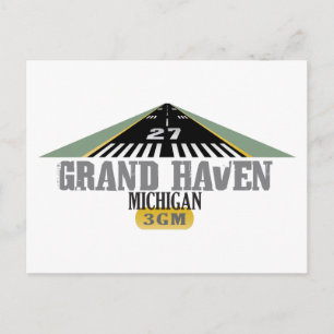 Grand Haven MI - Airport Runway Postcard