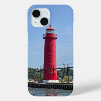 Grand Haven Michigan Lighthouse iPhone 15 Case