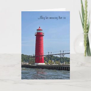 Grand Haven Michigan Lighthouse Sympathy Card