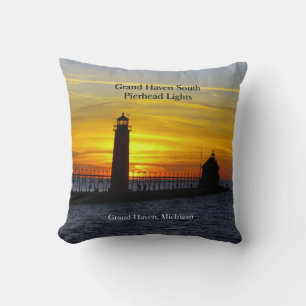Grand Haven South Pierhead Light 2 sided pillow