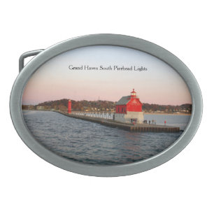Grand Haven South Pierhead Lights belt buckle
