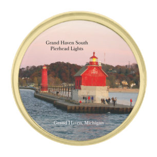 Grand Haven South Pierhead Lights lapel pin