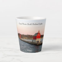 Grand Haven South Pierhead Lights latte mug