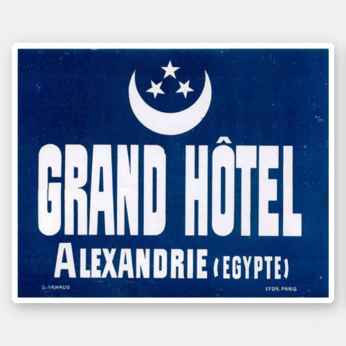 Grand Hotel Alexandria Egypt Sticker