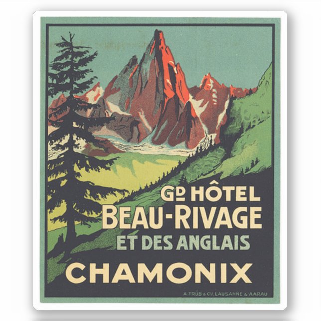 Grand Hotel Beau Rivage Chamonix  Sticker (Front)