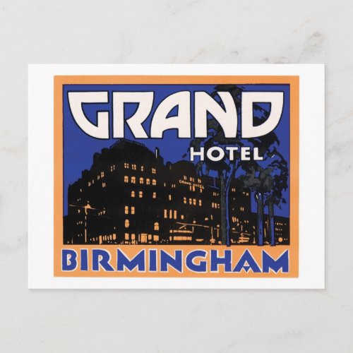 Grand Hotel Birmingham Postcard