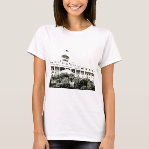 Grand Hotel Mackinac Island black and white T_Shirt