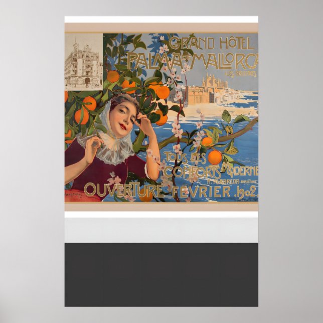 Grand Hotel Palma de Mallorca Balearic Islands Poster (Front)