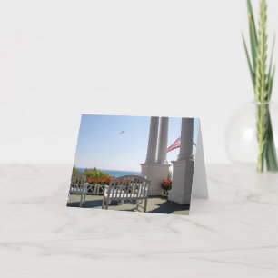 Grand Hotel Porch Mackinac Island Note Card