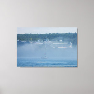 Grand Hotel Through The Fog Canvas Print