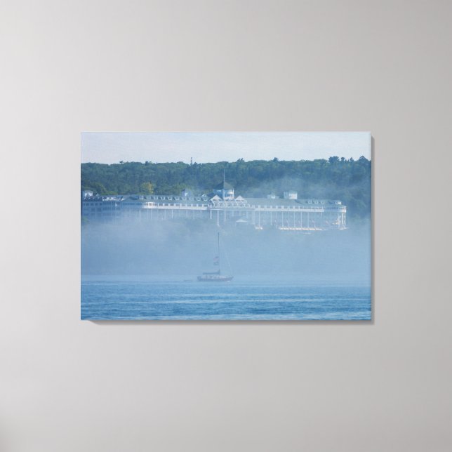 Grand Hotel Through The Fog Canvas Print (Front)