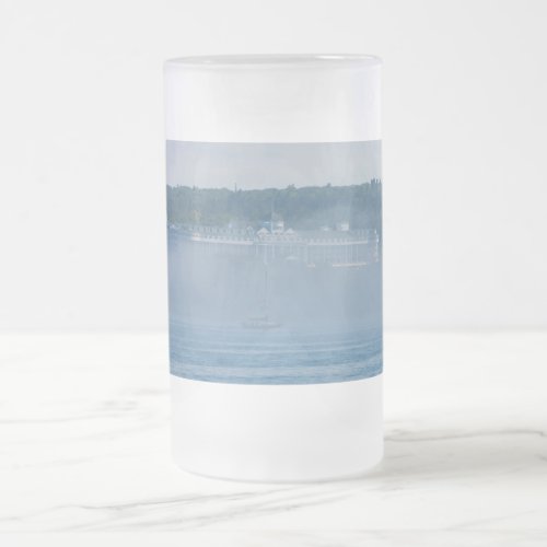Grand Hotel Through The Fog Frosted Glass Beer Mug