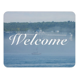 Grand Hotel Through The Fog Welcome Door Sign