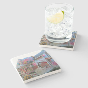 Grand Illumination in Pink - Martha's Vineyard Stone Coaster