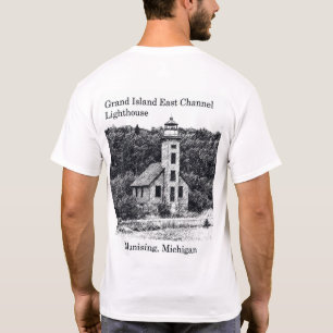 Grand Island East Channel Lighthouse 2 sided shirt