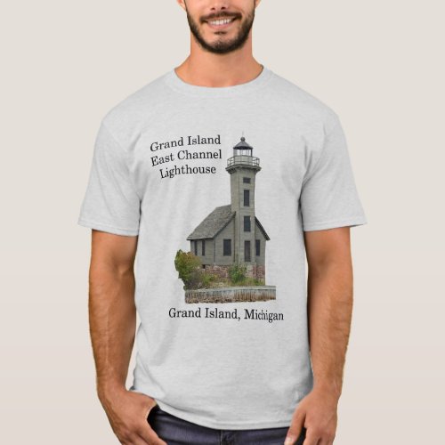 Grand Island East Channel Lighthouse light shirt
