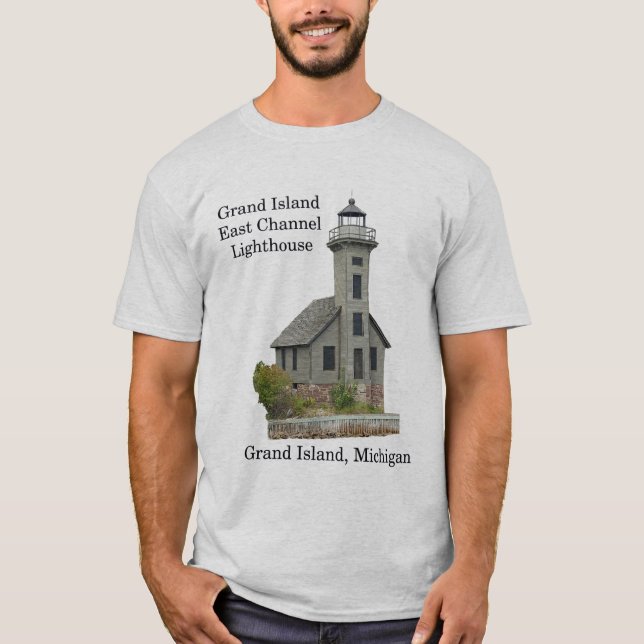 Grand Island East Channel Lighthouse light shirt (Front)