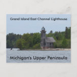 Grand Island East Channel Lighthouse Postcard at Zazzle