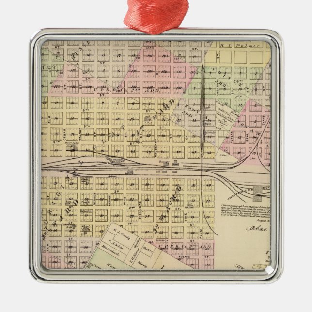 Grand Island, Nebraska Metal Ornament (Front)