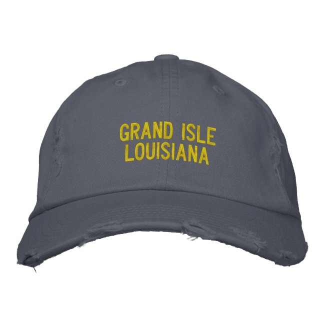 Grand Isle, Louisiana Embroidered Cap (Front)