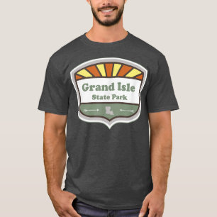Grand Isle State Park Louisiana La Sunburst Badge T-Shirt