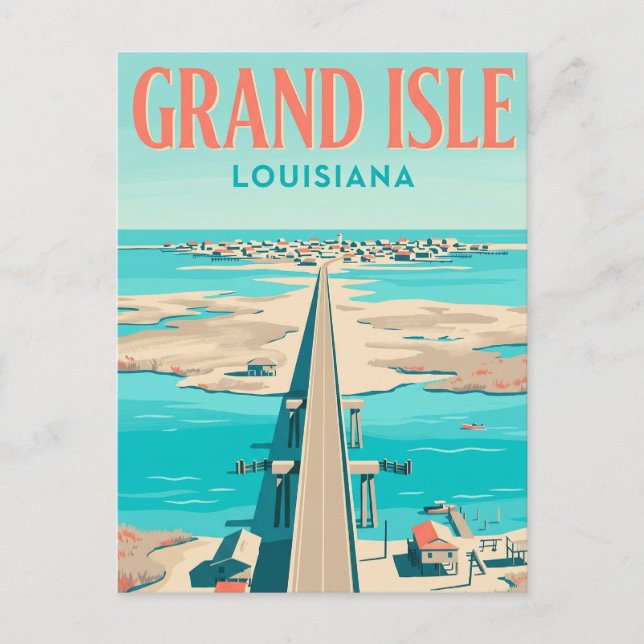 Grand Isle USA Postcard (Front)