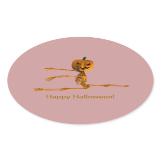 Grand Jeté Ballet Position Oval Sticker