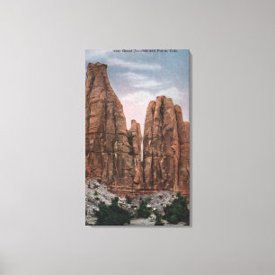 Grand Junction, CO - View of CO National Monumen Canvas Print