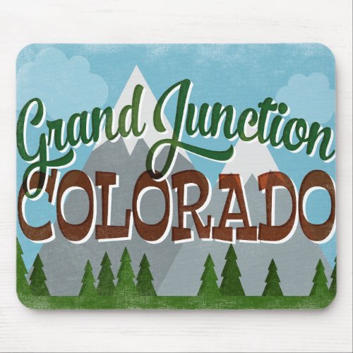Grand Junction Colorado Snowy Mountains Mouse Pad