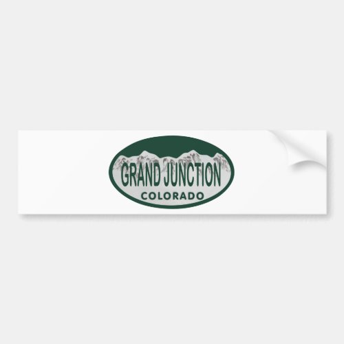 Grand Junction license oval Bumper Sticker